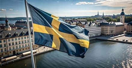 Sweden flag view