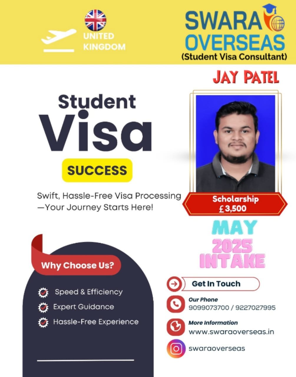 Jay Patel UK Student Visa Success